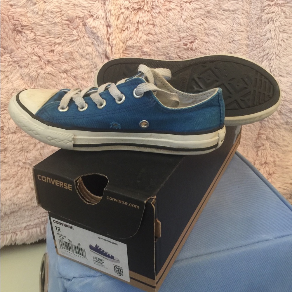Kids Bright Blue Converse